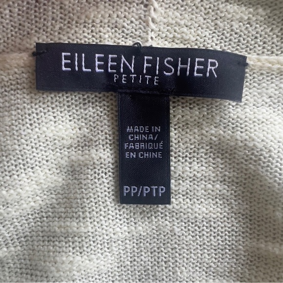 Eileen Fisher Light Yellow Open Cardigan Short Sleeve - Picture 4 of 4